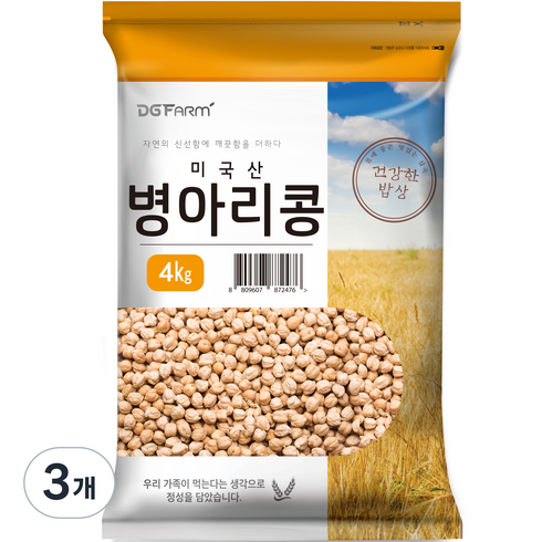 대구농산 병아리콩, 4kg, 3개