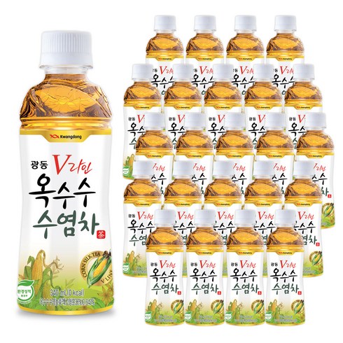 광동제약 V라인 옥수수 수염차, 340ml, 24개
