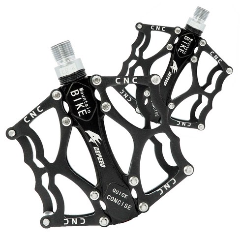 평페달 - 에이스피드 자전거 알루미늄 합금 페달 901 시리즈 풀 세트, 블랙, 1세트