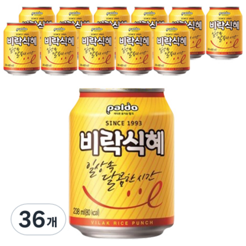 2023년 가성비 최고 비락식혜 - 팔도 비락식혜, 238ml, 36개