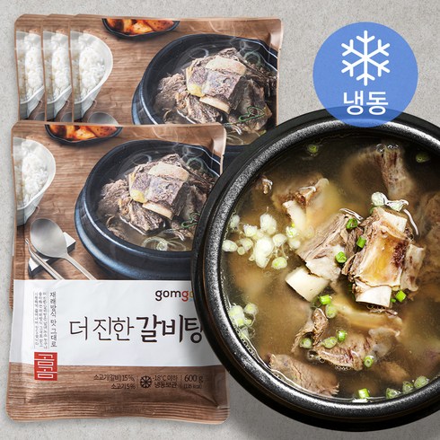 갈비탕밀키트 - 곰곰 더 진한 갈비탕 (냉동), 600g, 4개