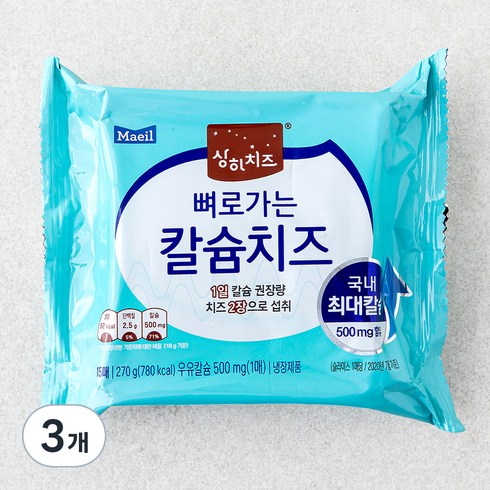 상하치즈 뼈로가는 칼슘치즈, 270g, 3개