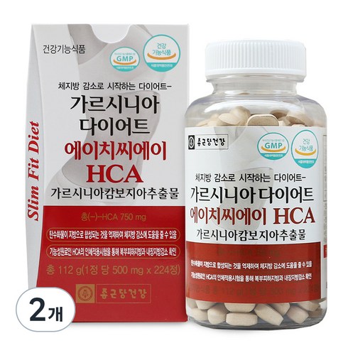 가르시니아 - 종근당건강 가르시니아 다이어트 에이치씨에이 HCA, 224정, 2개