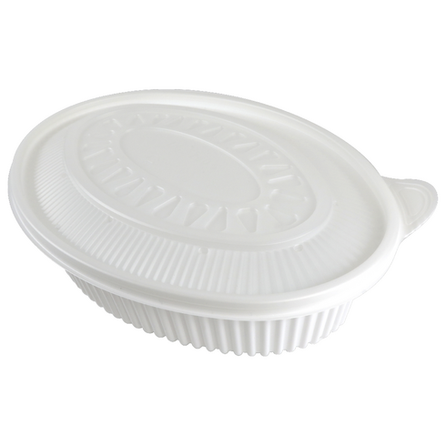 일회용 타원 찜용기 중, 50개입, 1개