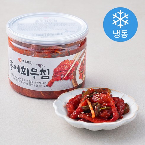 홍어무침 - 셰프애찬 홍어회무침 (냉동), 600g, 1개