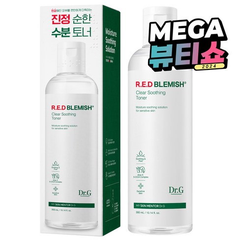 스킨 - 닥터지 레드 블레미쉬 클리어 수딩 토너, 300ml, 1개