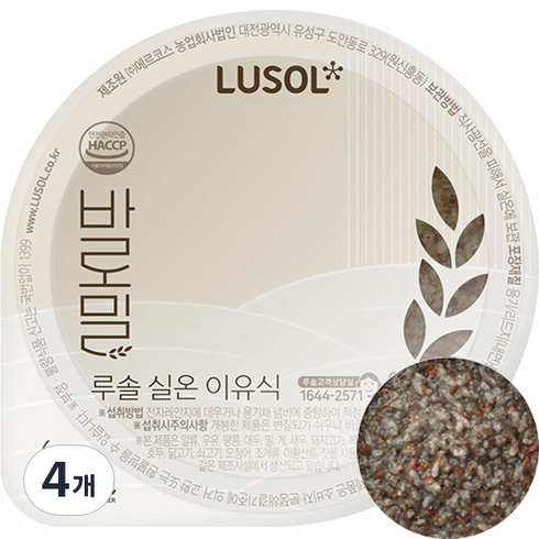 루솔 바로밀 영양 대추 진밥 이유식, 120g, 4개