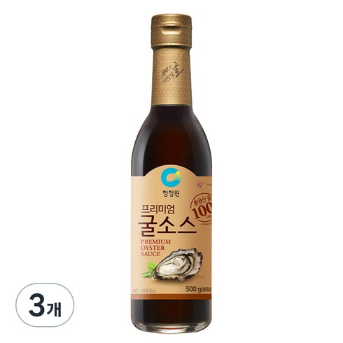 청정원 프리미엄 굴소스, 500ml, 500g, 3개