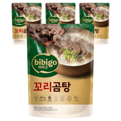 꼬리곰탕 - 비비고 꼬리곰탕, 4개, 460g