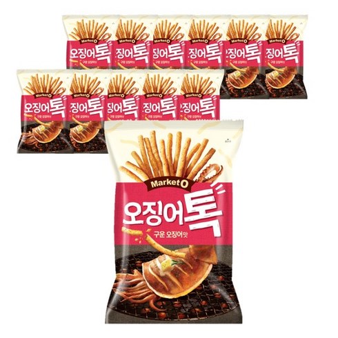 오리온 마켓오 오징어톡, 80g, 12개