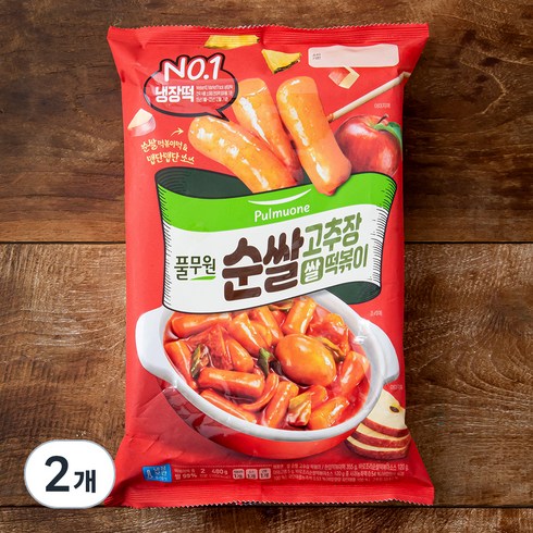 풀무원 쌀 순쌀 고추장 떡볶이, 480g, 2개