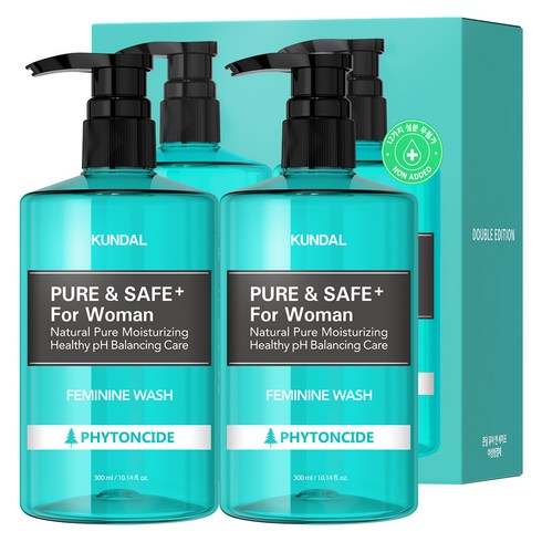 쿤달 페미닌 워시 여성청결제 피톤치드향, 300ml, 2개