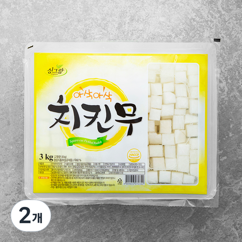 싱그람 아삭아삭 치킨무, 3kg, 2개