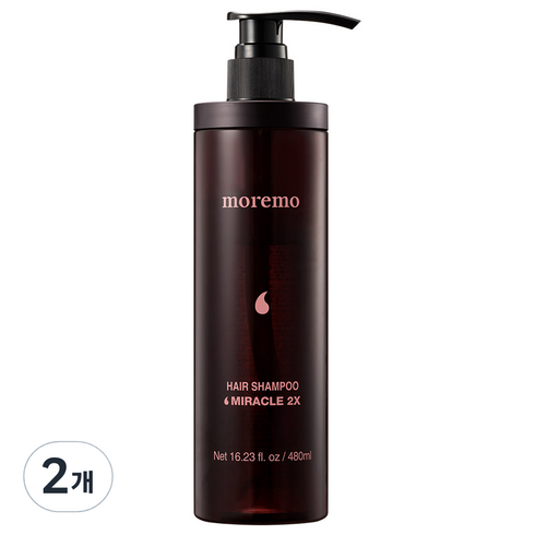 모레모 미라클 2X 단백질 극손상 집중 케어 샴푸, 480ml, 2개