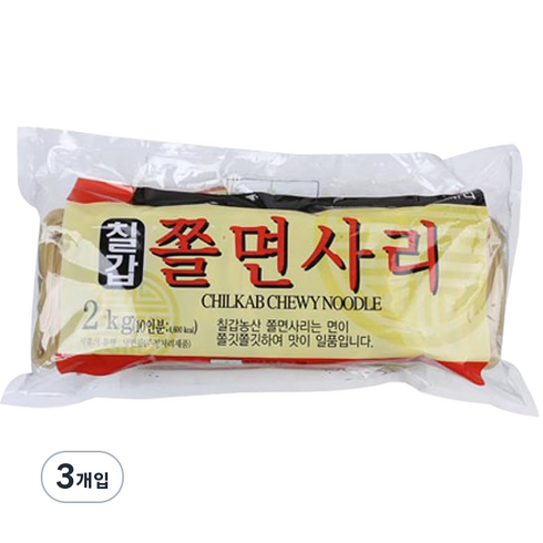 쫄면 - 칠갑농산 쫄면사리, 2kg, 3개