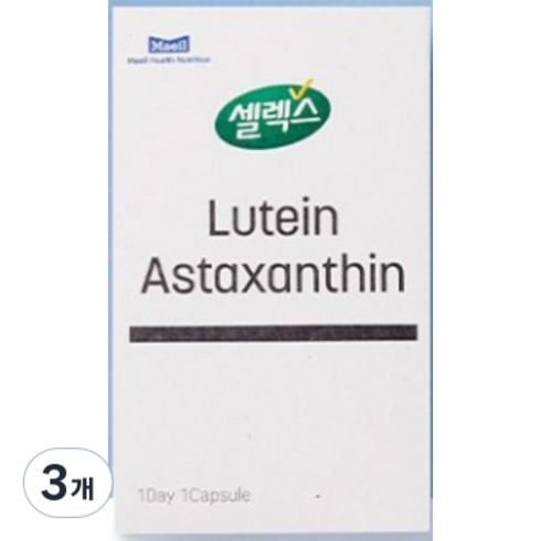 2023년 가성비 최고 눈영양제 - 셀렉스 루테인 앤 아스타잔틴 영양제 12g, 3개