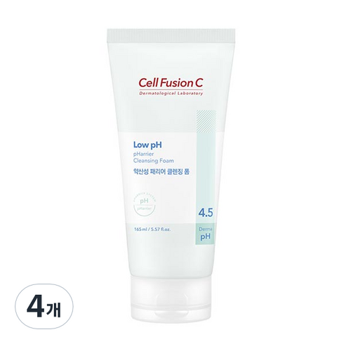 셀퓨전씨 약산성 패리어 클렌징폼, 4개, 165ml
