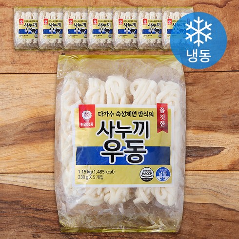 우동면 - 천일냉동 쫄깃한 사누끼우동 (냉동), 1.15kg, 8개