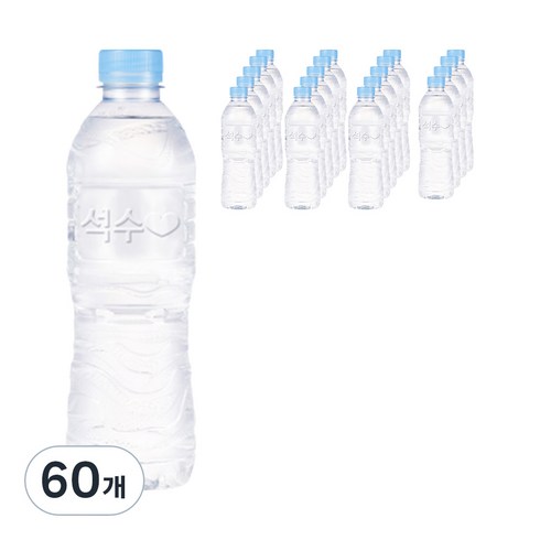 생수500 - 석수 무라벨 생수, 500ml, 60개