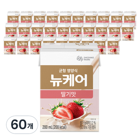 뉴케어 딸기맛, 200ml, 60개