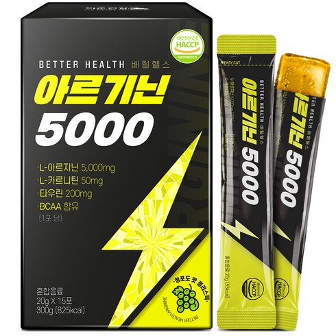 아르기닌젤리 - 더존건강 배럴 헬스 아르기닌 5000 젤리 스틱 15p, 300g, 1개