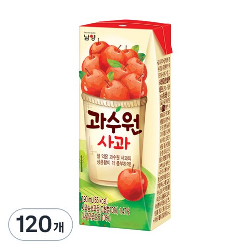 남양과수원 사과 음료, 190ml, 120개