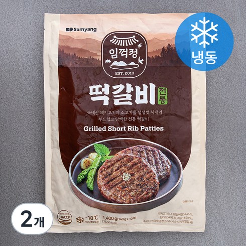 떡갈비 - 삼양 임꺽정 떡갈비 전통 (냉동), 1.4kg, 2개