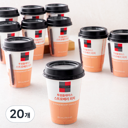 투썸플레이스 스트로베리 피치 음료, 250ml, 20개