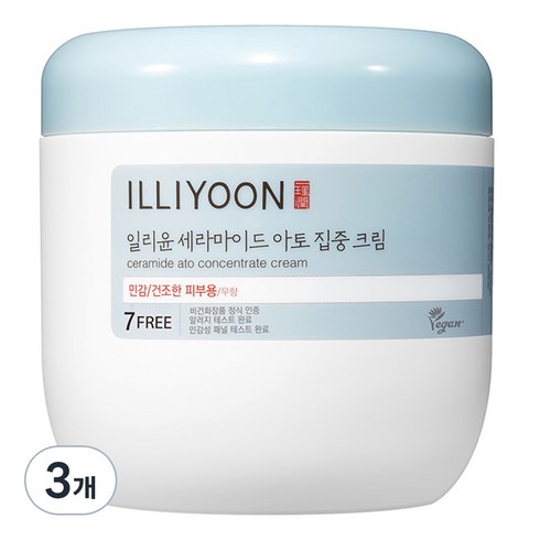 일리윤크림 - 일리윤 세라마이드 아토 집중 바디크림 무향, 500ml, 3개