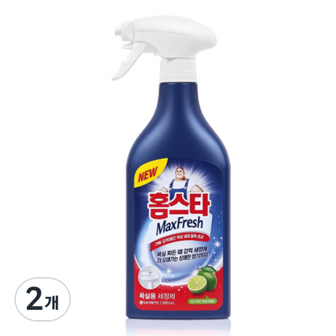 홈스타맥스프레쉬 욕실용 세정제, 500ml, 2개