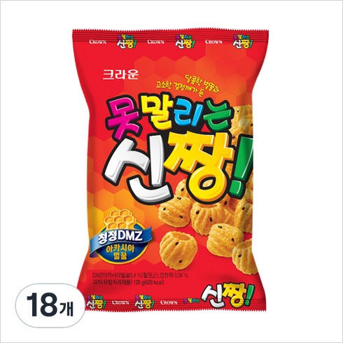 2023년 가성비 최고 짱구 - 크라운 못말리는 신짱, 120g, 18개