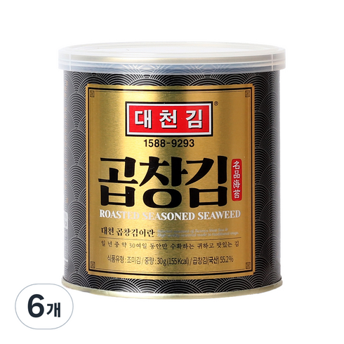 대천김곱창김 - 대천김 곱창캔김, 30g, 6개