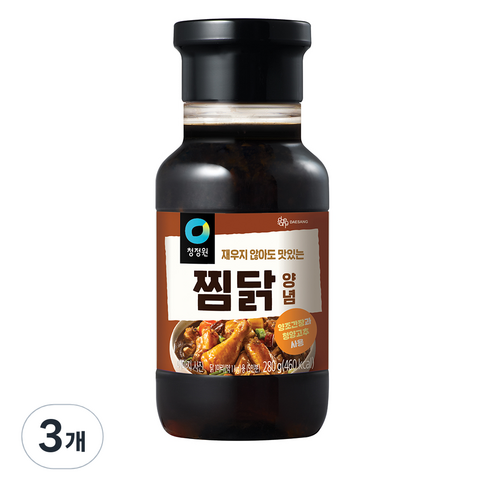 청정원찜닭양념 - 대상 청정원 찜닭 양념, 280g, 3개