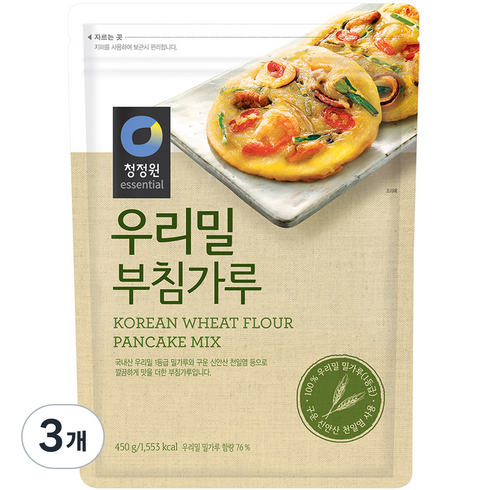 [청정원]우리밀 부침가루, 450g, 3개