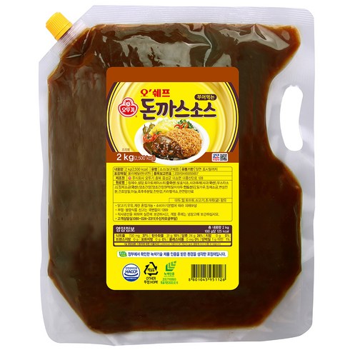 오뚜기 오쉐프 돈까스 소스, 2kg, 1개