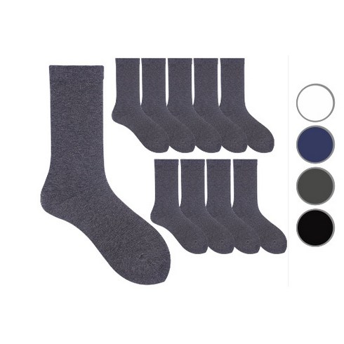 두발로 여성용 프리미엄 무지 장목 양말 10켤레