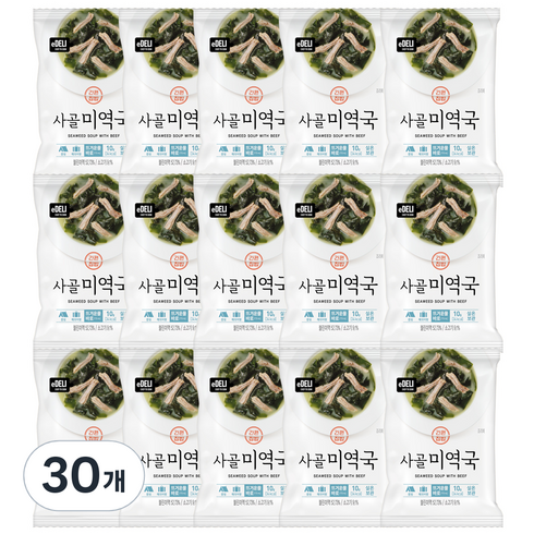 이델리 동림푸드 동결건조 사골미역국, 10g, 30개