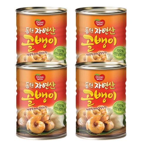 동원골뱅이230 - 동원 자연산 골뱅이 통조림, 230g, 4개