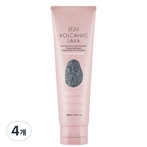 더페이스샵제주화산토 - 더페이스샵 제주 화산토 안티더스트 모공 클렌징 폼, 140ml, 4개