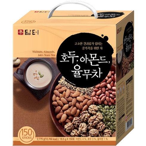 담터 호두 아몬드 율무차 스틱형, 18.5g, 150개