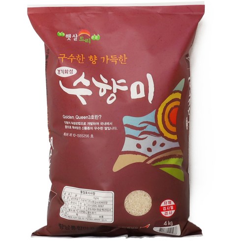 수향미 골든퀸 3호 백미, 4kg, 1개