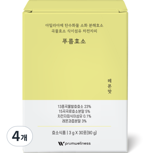 푸름웰니스 푸름효소 레몬맛 30p, 90g, 4개