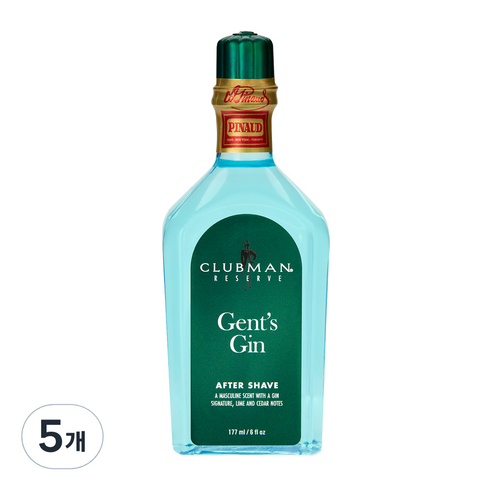 클럽맨리저브 젠트 진 에프터쉐이브, 177ml, 5개