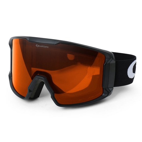 오클랜즈 S7 스노우 스키 보드용 고글, 블랙프레임+오렌지렌즈
