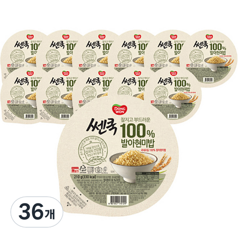 동원 쎈쿡 발아현미밥, 210g, 36개