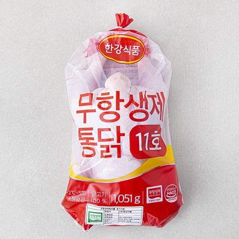 생닭 - 한강식품 무항생제 인증 통닭 11호, 1051g, 1개