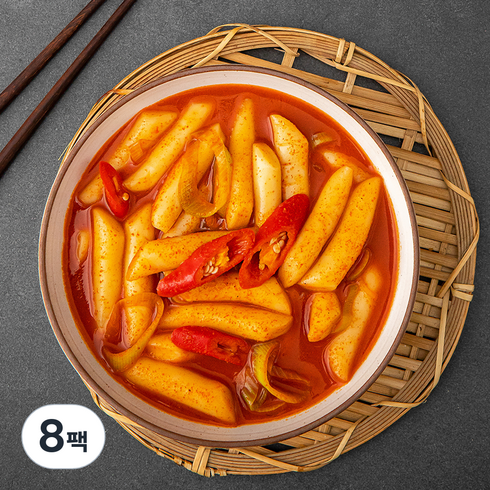 오분떡볶이 완전매콤3, 370g, 8팩