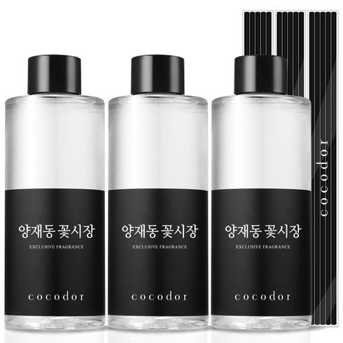 코코도르 리필액 + 리드스틱 5p, 양재동 꽃시장, 200ml, 3개