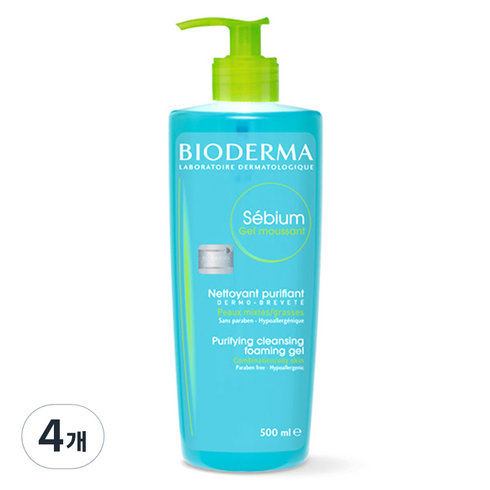 바이오더마 세비엄 무쌍 클렌징젤, 500ml, 4개