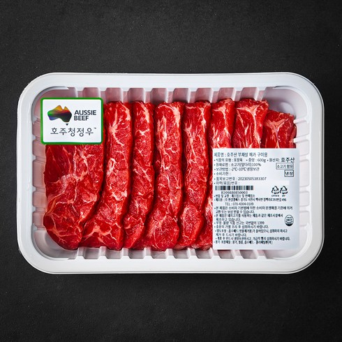 소고기 - 호주산 메가 소고기 부채살 구이용 (냉장), 600g, 1개